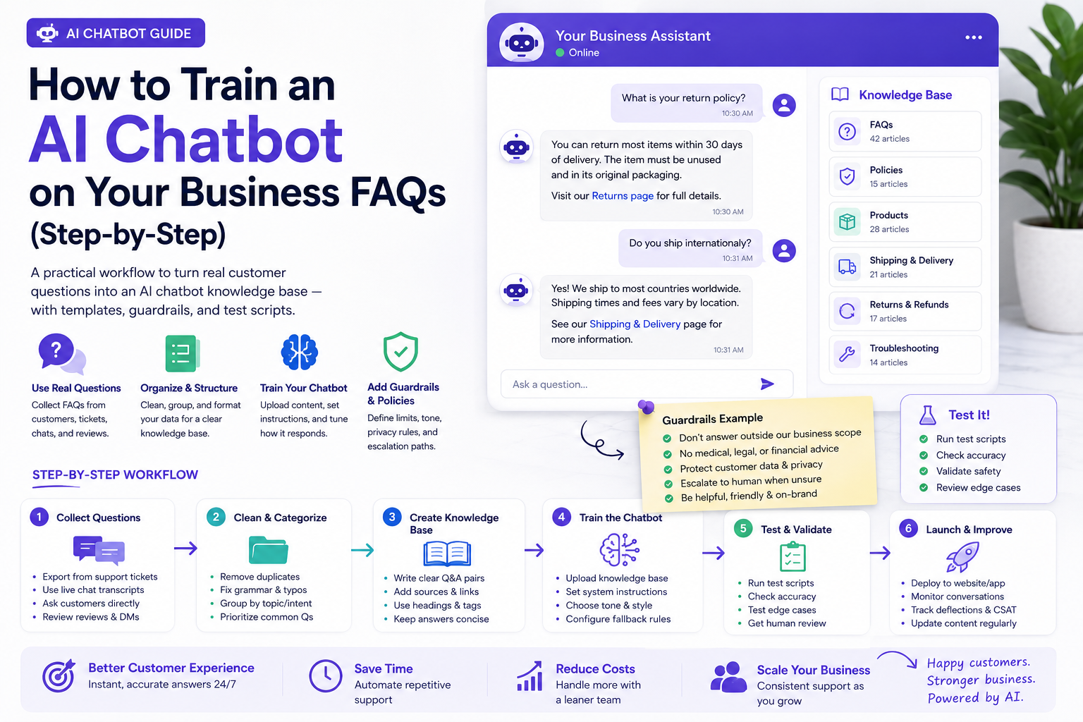 How to Train an AI Chatbot on Your Business FAQs (Step-by-Step)